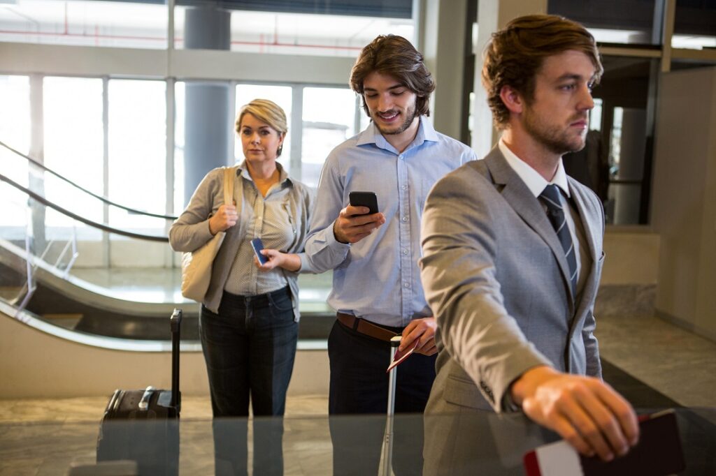 Passengers are waiting in Queue
