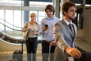 Passengers are waiting in Queue